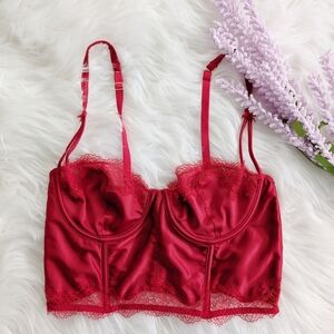 Victoria's Secret red corset bralette